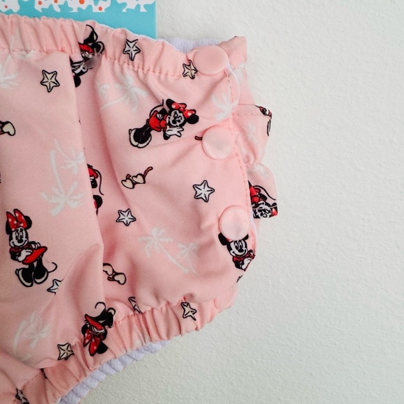 Disney Baby Minnie Mouse Sun Hat and Swim Diaper 2 Piece Set Size 18 Months NWT - Picture 8 of 11